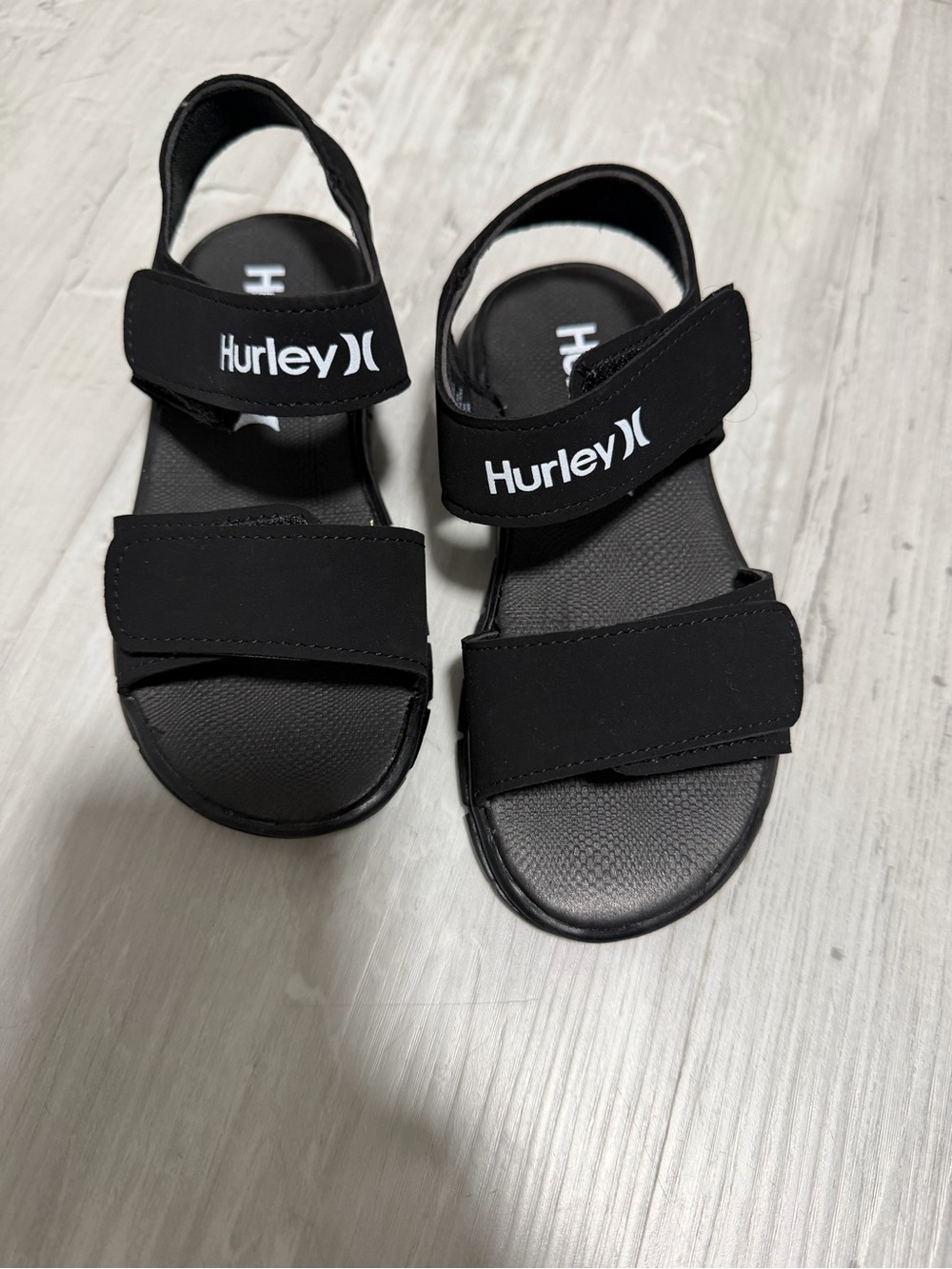 Hurley Kids Black Double-Strap Adjustable Sandals